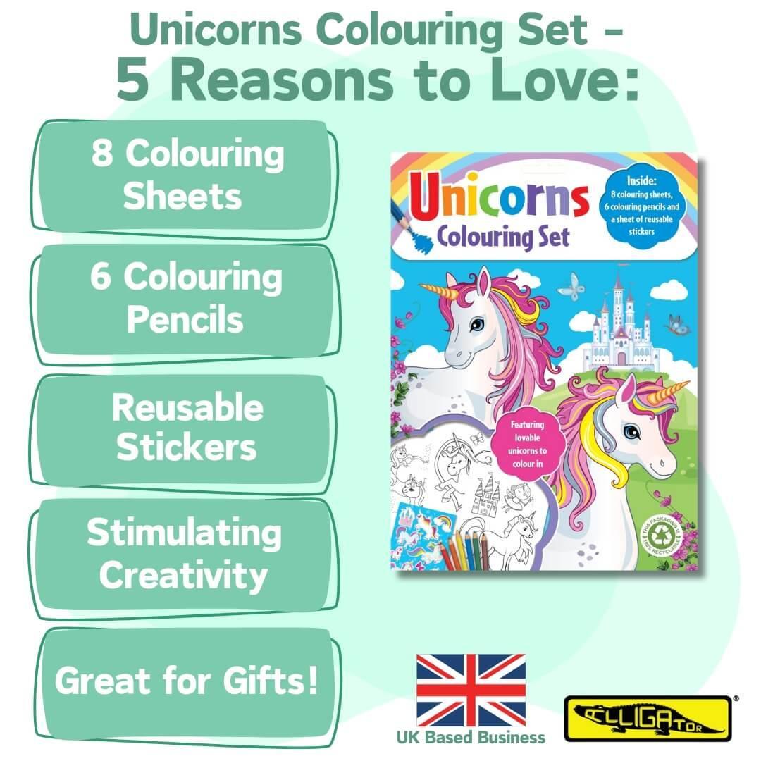 Unicorns-Colouring-Set