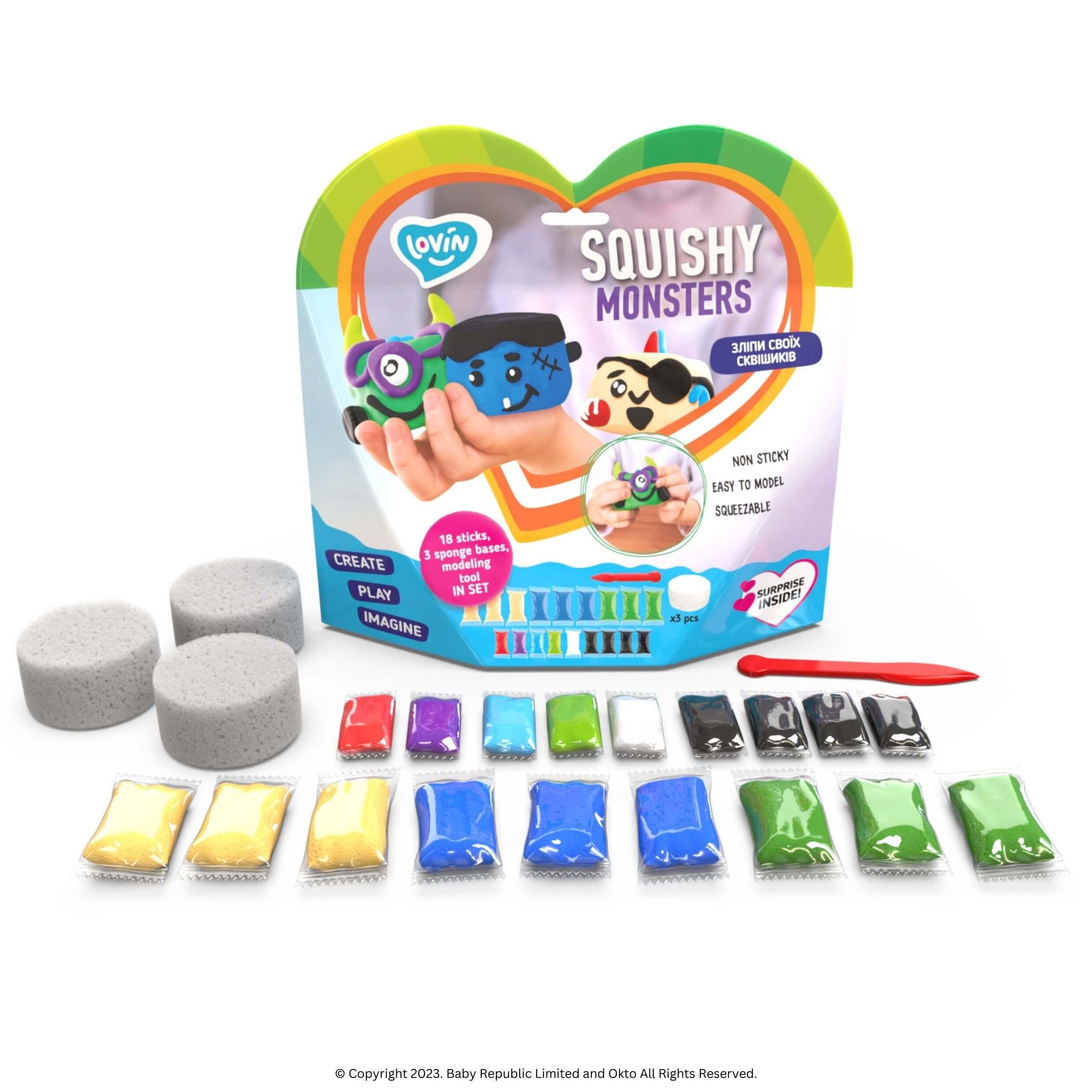 Lovin™ Create Your Own Squishy - Monsters - Okto Clay