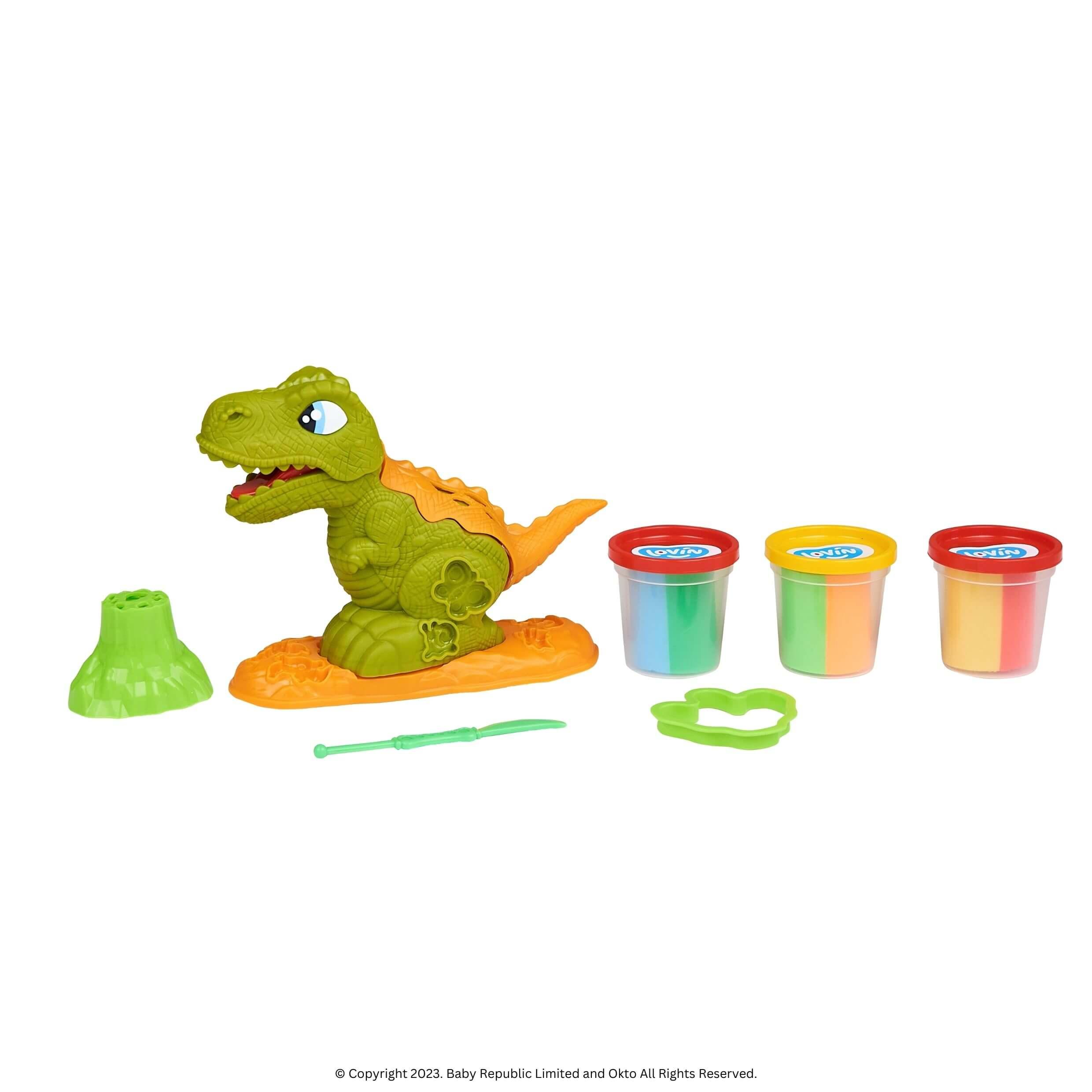 Lovin™ Dinosaur Play Dough Play Set - Okto Clay