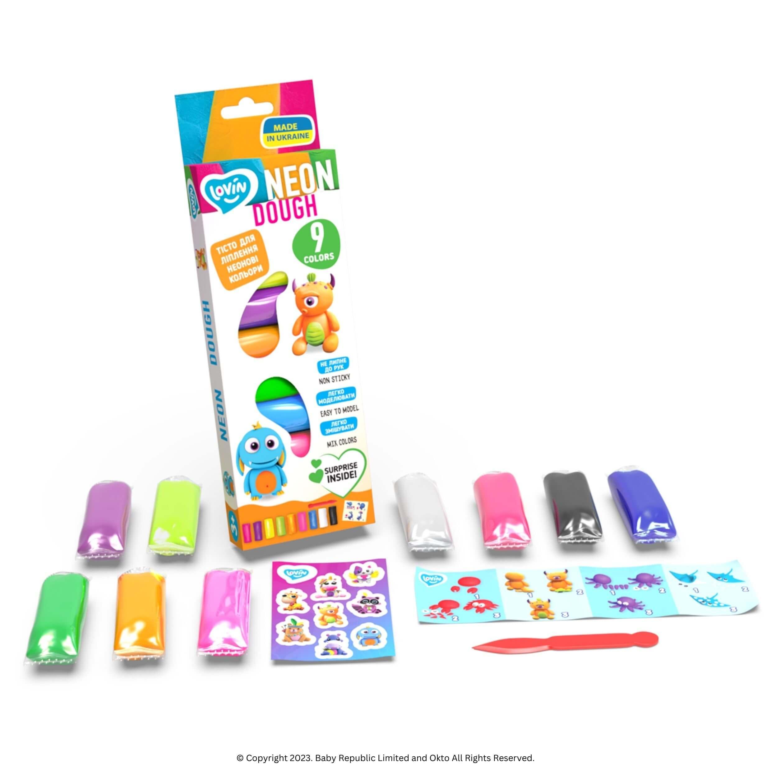 Lovin™ Play Dough Set - Neon - Okto Clay