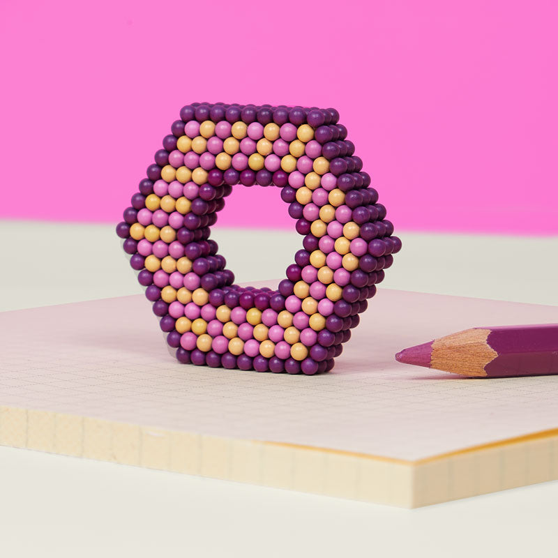 Speks 432 magnetic balls desk fidget toy set bolds pink