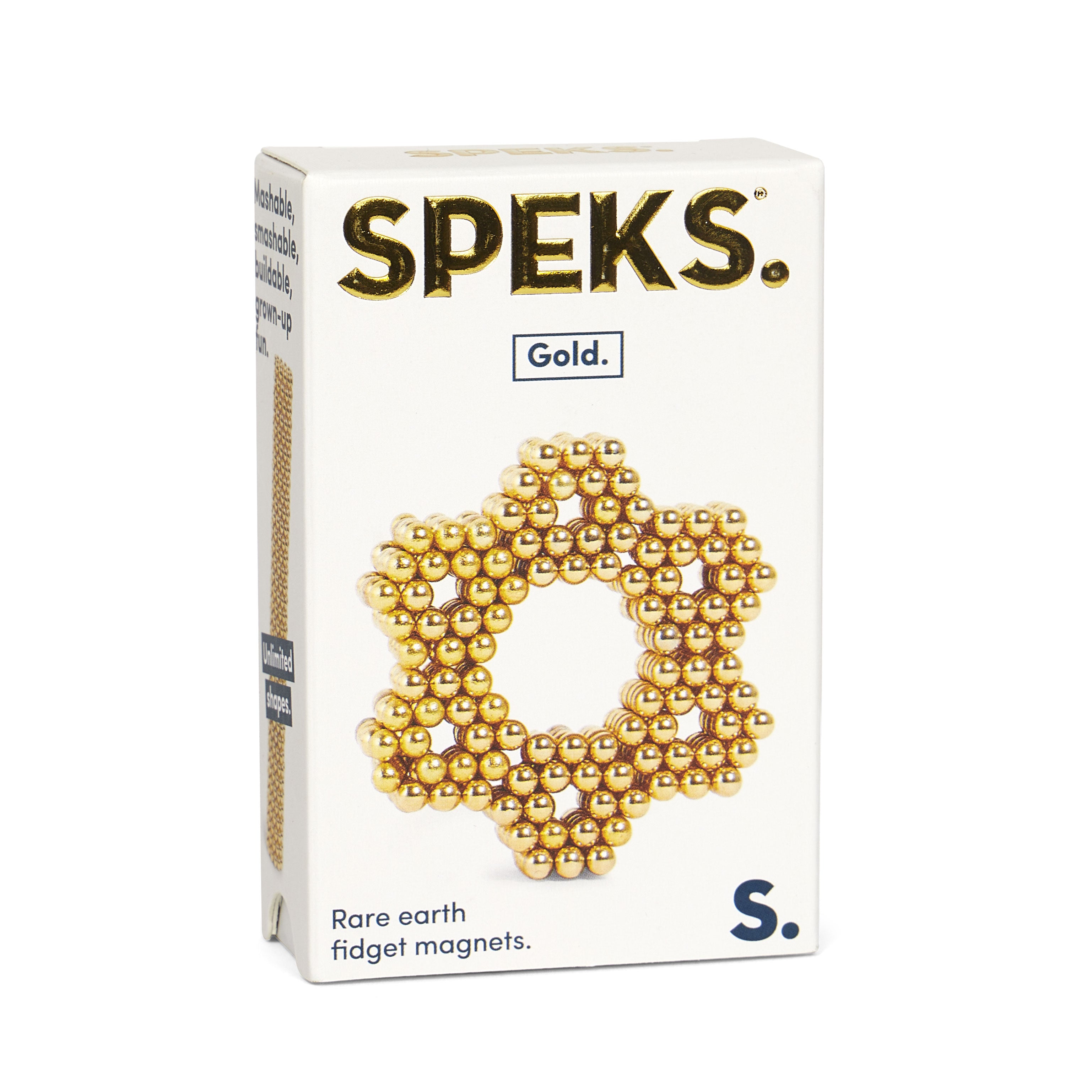 Speks 432 magnetic balls desk fidget toy set gold