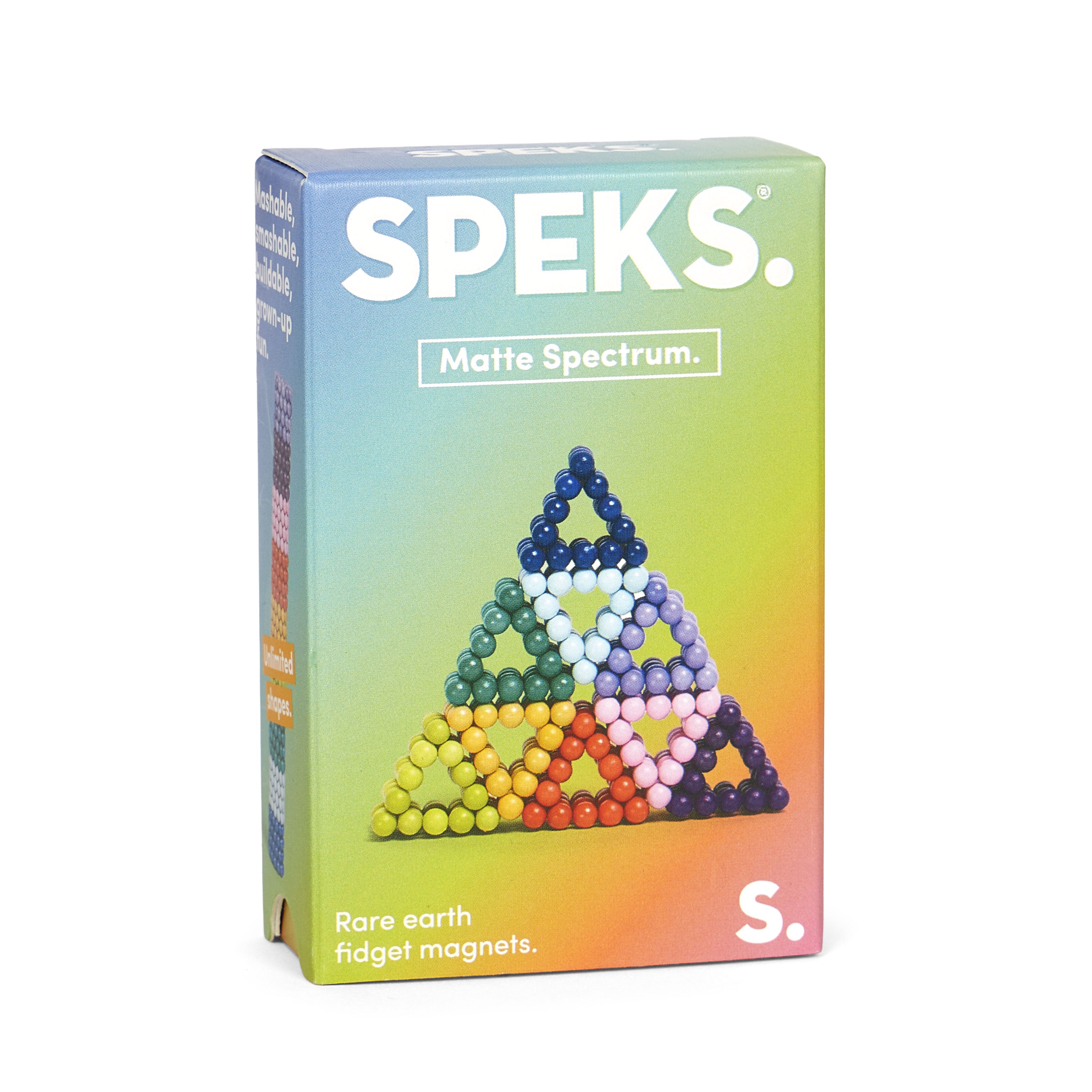 Speks 432 magnetic balls desk fidget toy set matte spectrum