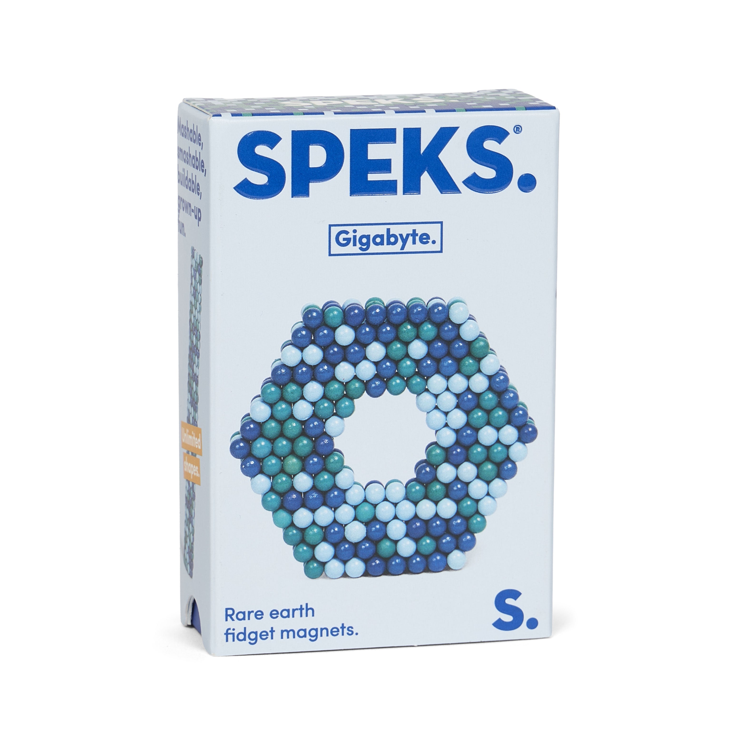Speks 432 magnetic balls desk fidget toy set pixel blue