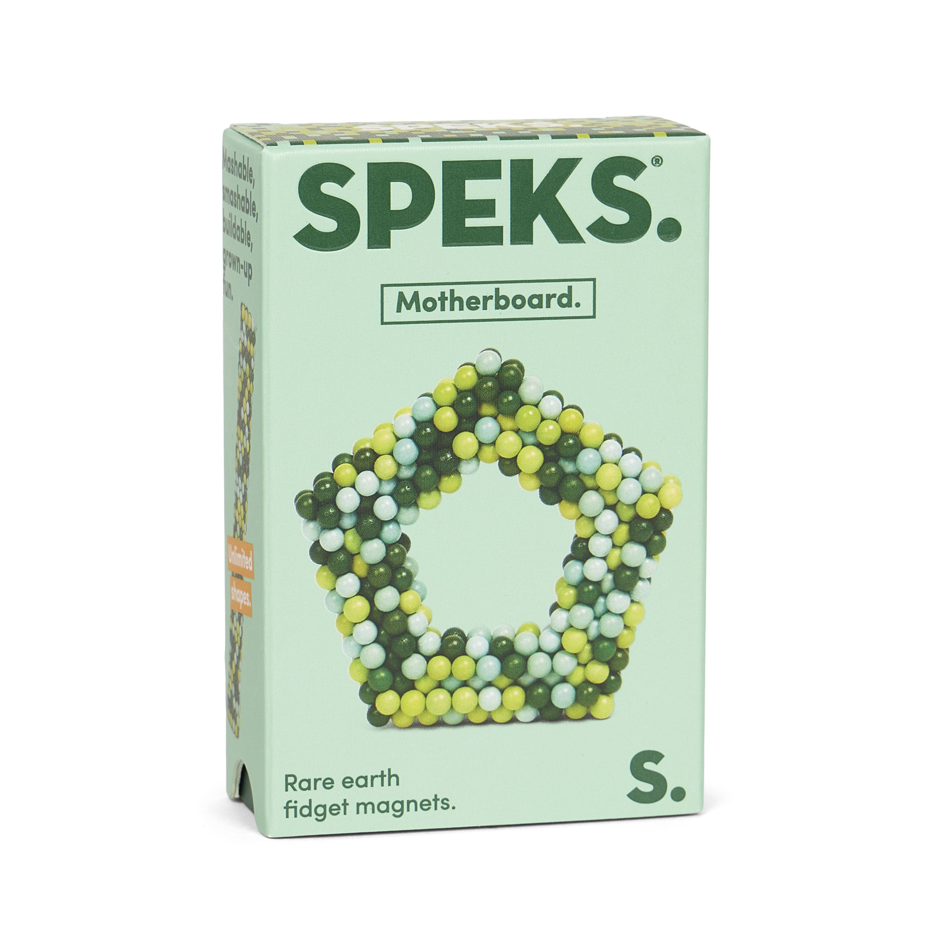 Speks 432 magnetic balls desk fidget toy set pixel green