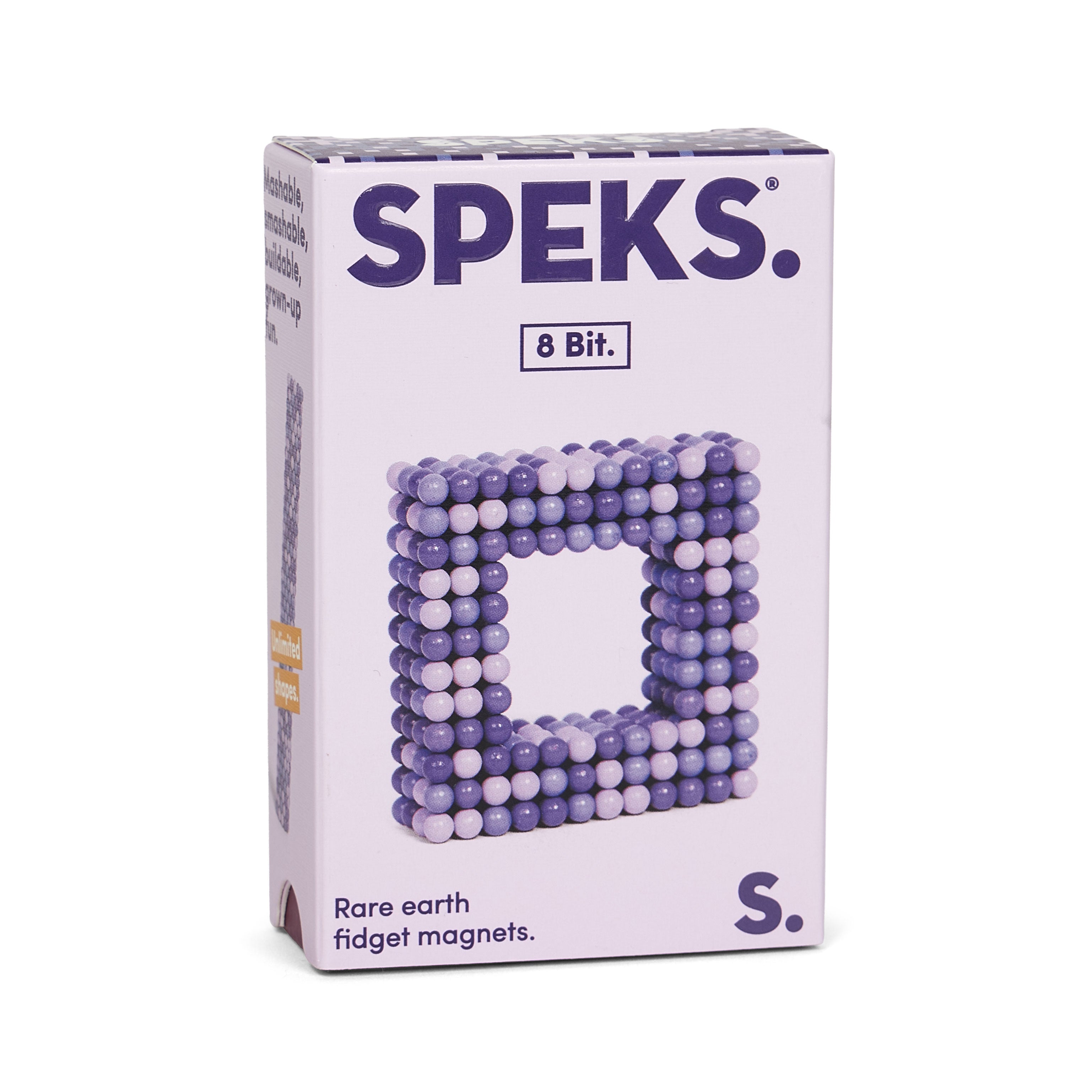 Speks 432 magnetic balls desk fidget toy set pixel purple