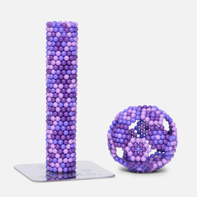 Speks 512 magnetic balls desk fidget toy set pixel purple