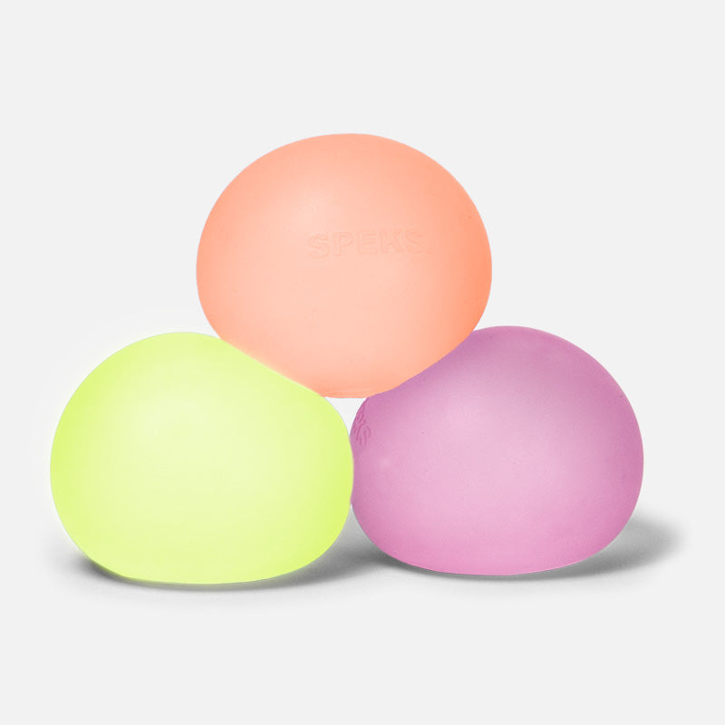 Speks Gump memory gel stress ball multipack desk fidget toys 3 pack warm