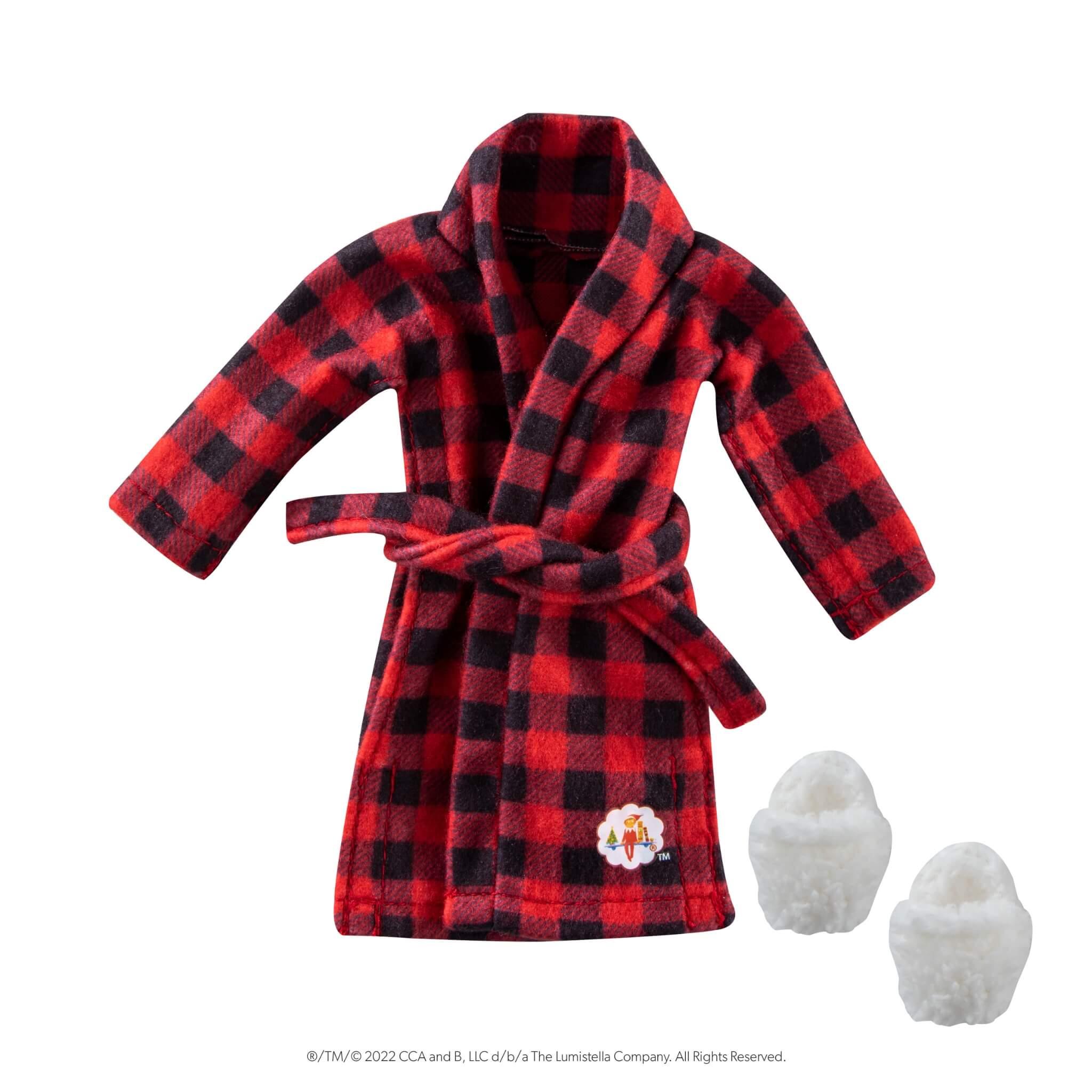 Claus Couture Collection® Cozy Robe and Slippers (Scout Elf Clothes) - The Elf on The Shelf