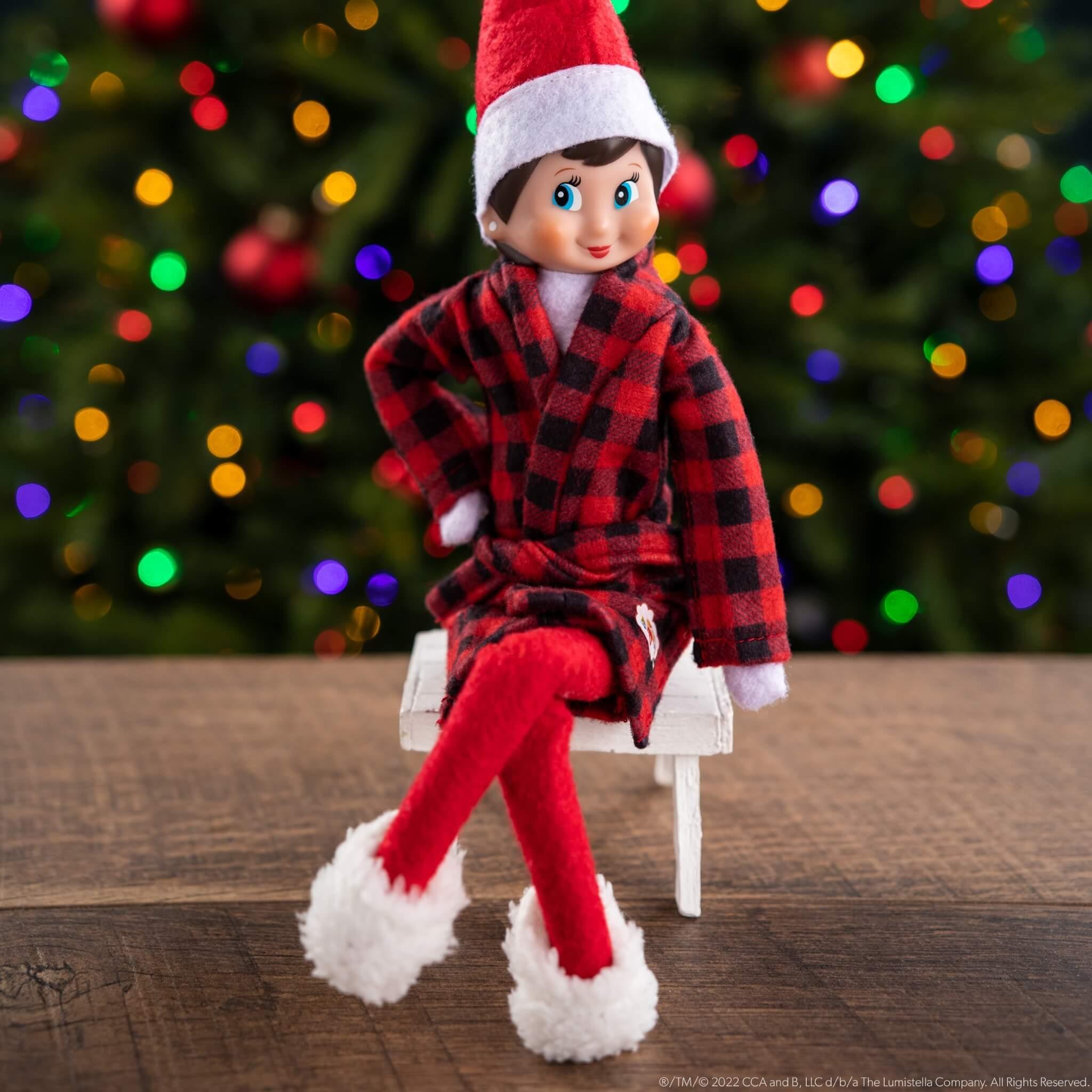 Claus Couture Collection® Cozy Robe and Slippers (Scout Elf Clothes) - The Elf on The Shelf