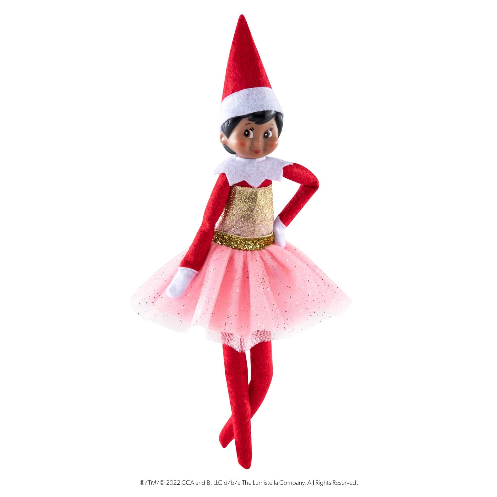 Claus Couture Collection® Pink Sparkle Party Dress (Scout Elf Clothes) - The Elf on The Shelf