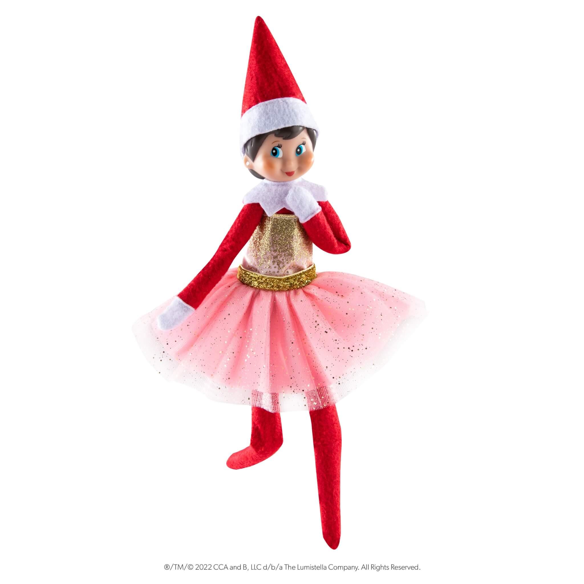 Claus Couture Collection® Pink Sparkle Party Dress (Scout Elf Clothes) - The Elf on The Shelf