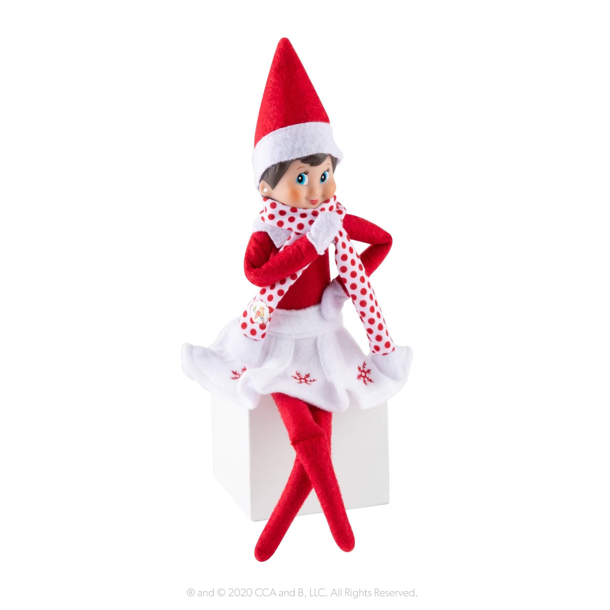 Claus Couture Collection® Snowflake Skirt & Scarf (Girl Scout Elf Clothes) - The Elf on The Shelf