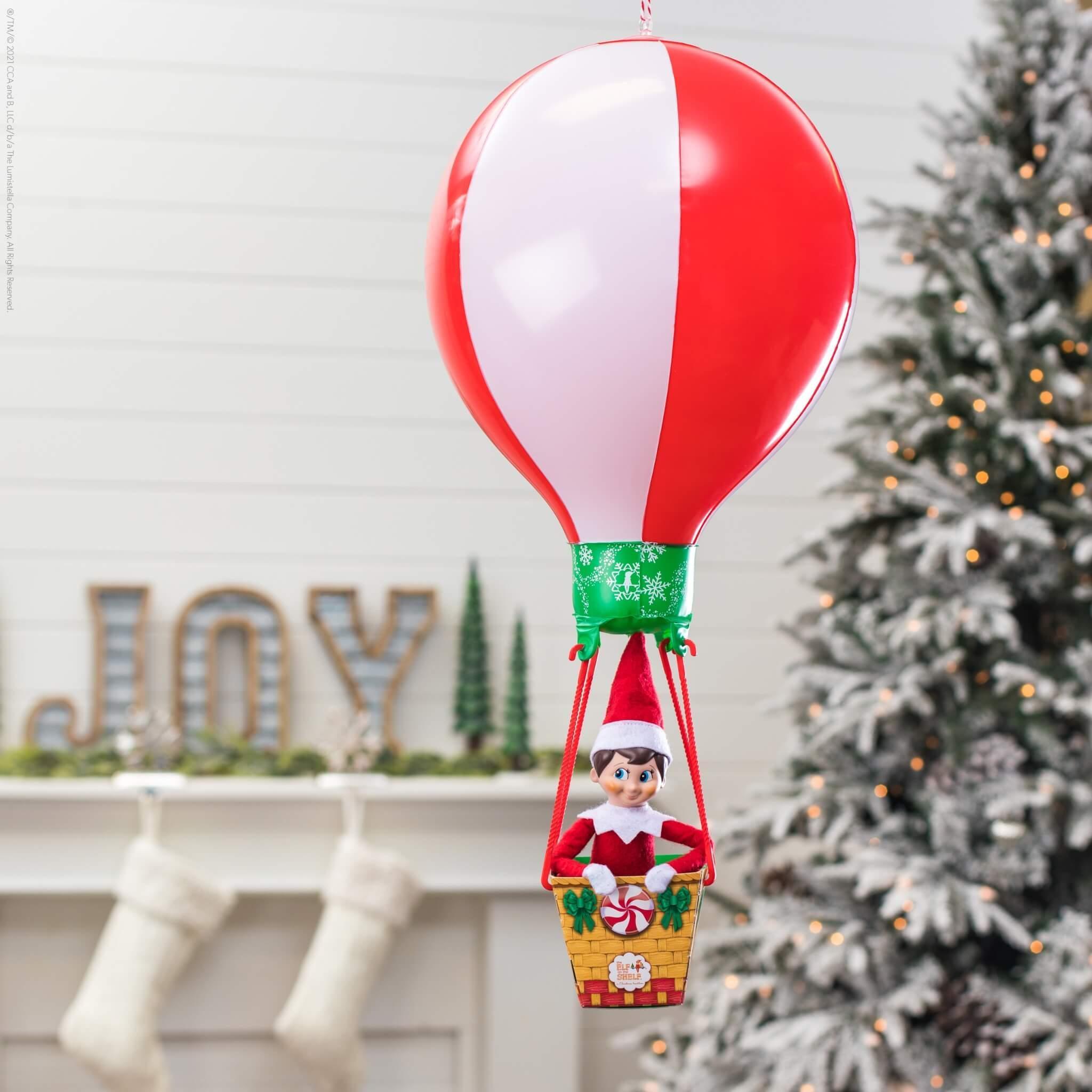 Scout Elves at Play® Peppermint Balloon Ride (Scout Elf Not Included) - The Elf on The Shelf