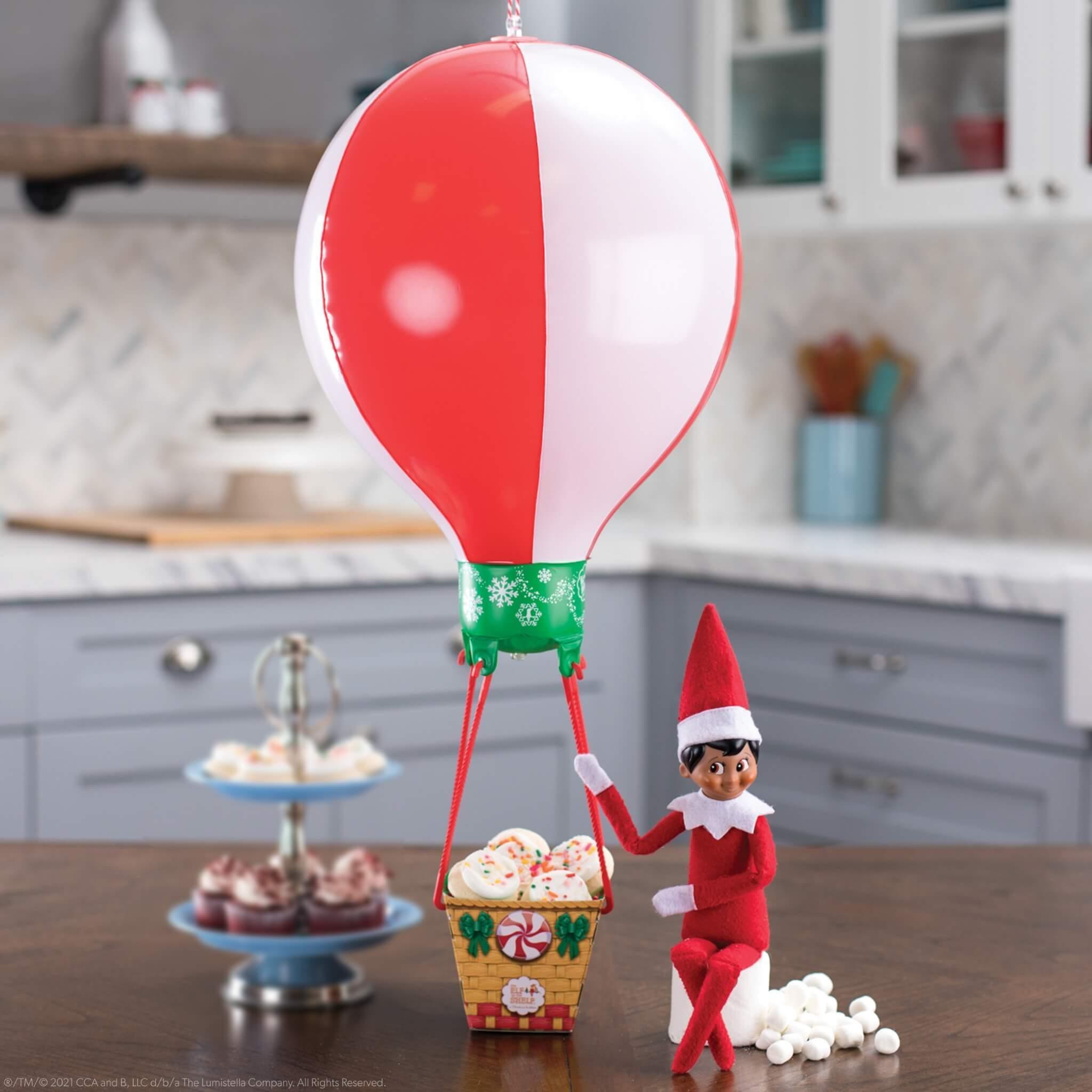 Scout Elves at Play® Peppermint Balloon Ride (Scout Elf Not Included) - The Elf on The Shelf