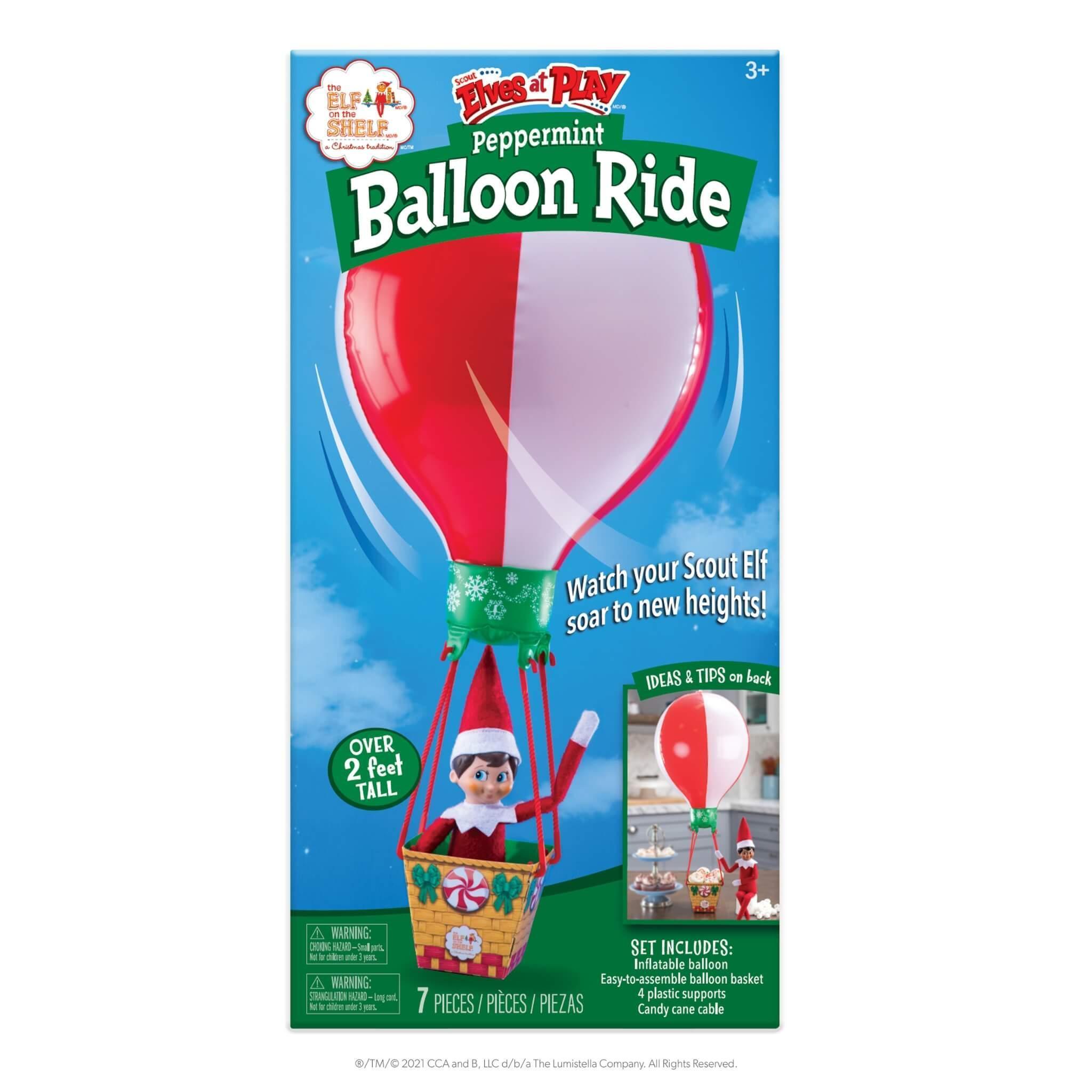 Scout Elves at Play® Peppermint Balloon Ride (Scout Elf Not Included) - The Elf on The Shelf